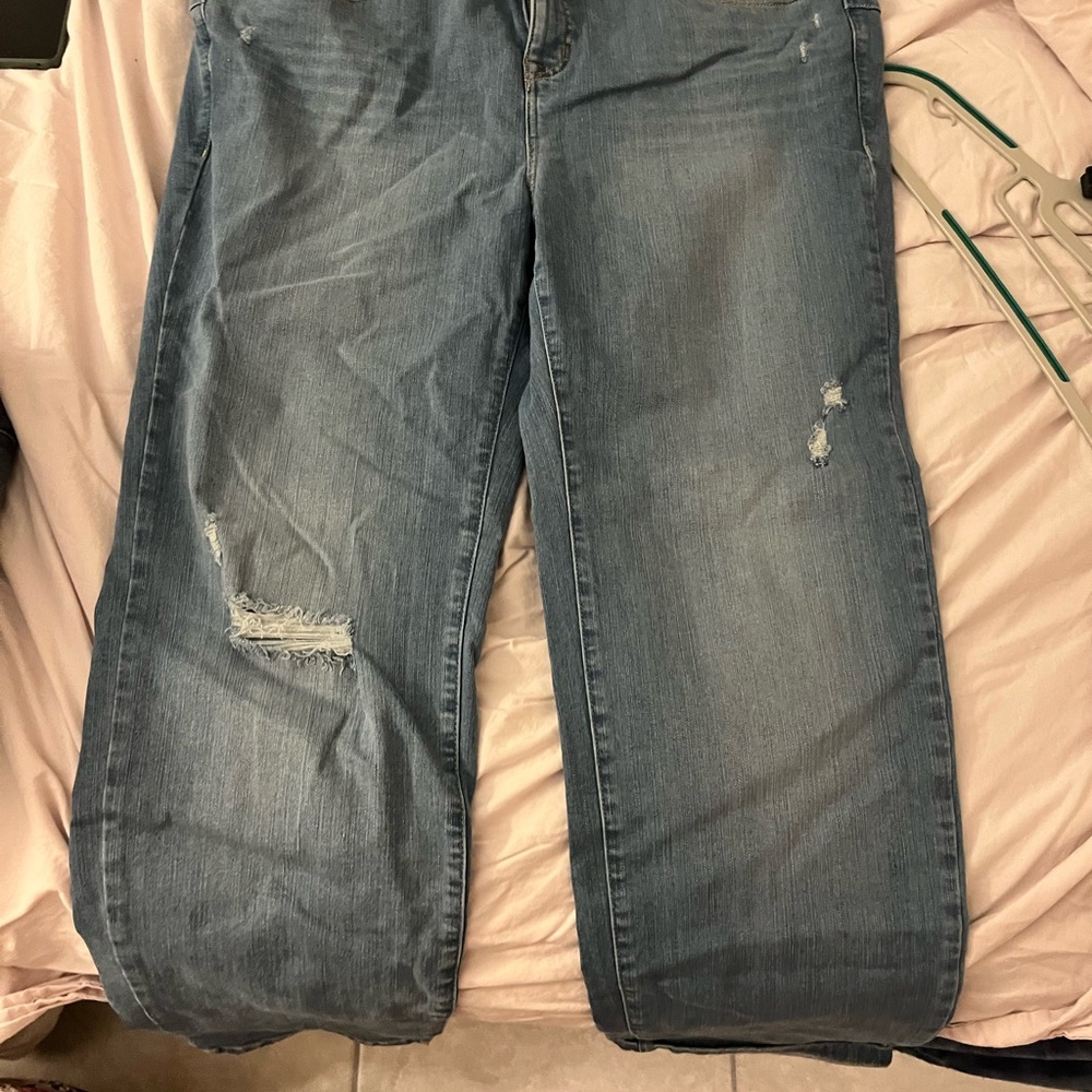 Torrid Blue Bombshell Straight Jeans